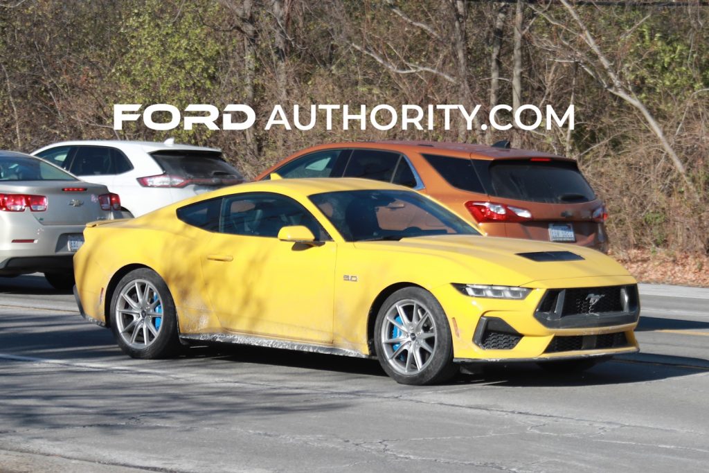 2024 Ford Mustang GT Coupe Yellow First Real World Photos Exterior 001 1024x683 