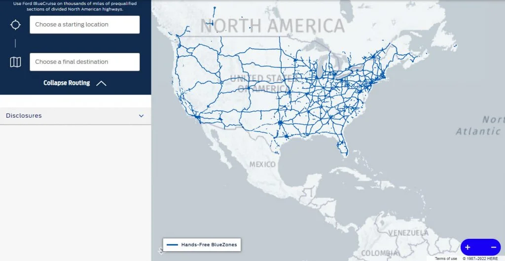 blue cruise map texas