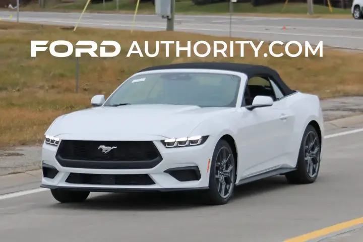 2024 Ford Mustang EcoBoost Convertible In White: Photos