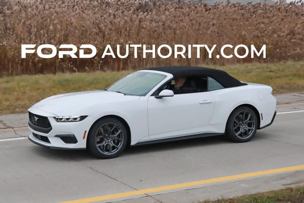 2024 Ford Mustang EcoBoost Convertible In White: Photos