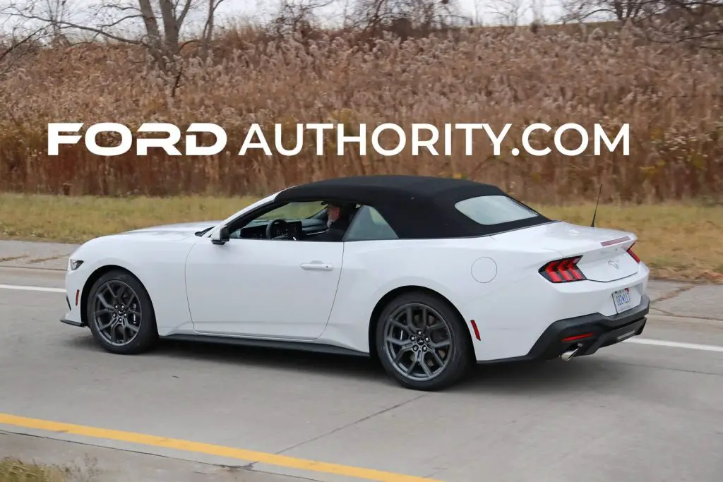 2024 Ford Mustang EcoBoost Convertible In White: Photos