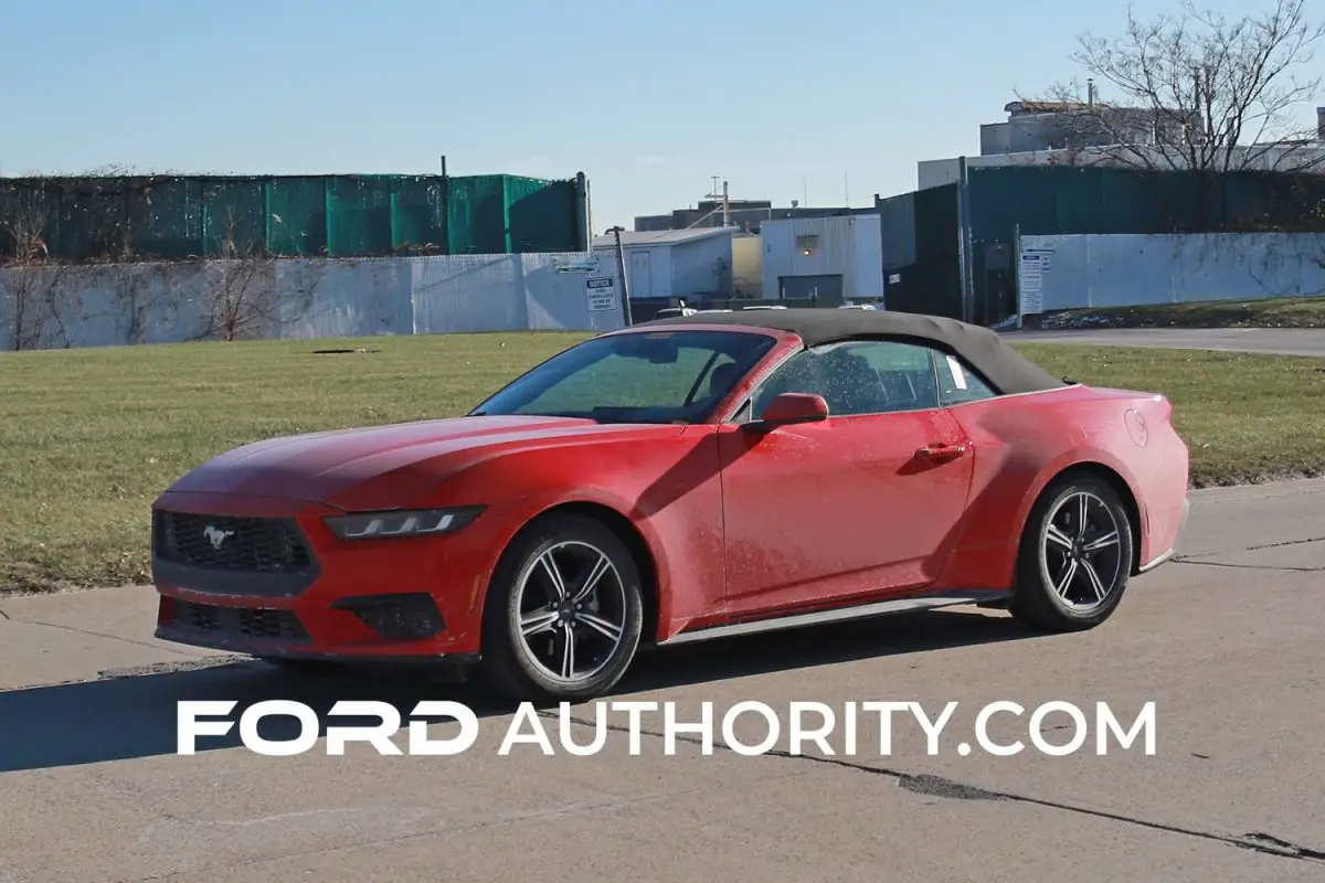 2024 Ford Mustang EcoBoost Convertible In Red: Photos