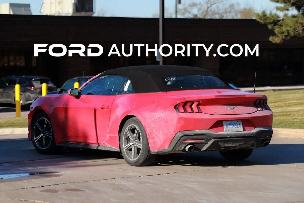 2024 Ford Mustang EcoBoost Convertible In Red: Photos