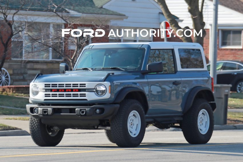 2024 Ford Bronco Sport Gains Azure Gray Desert Sand Colors   2023 Ford Bronco Two Door Heritage Edition Azure Gray G4 Exterior 001 850x566 