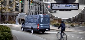 2023 Ford Transit Digital Rearview Mirror - Exterior 001 - Rear Three Quarters