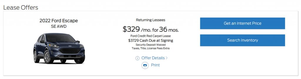 Ford Escape Incentive Offers Up To $1,000 Off February 2023