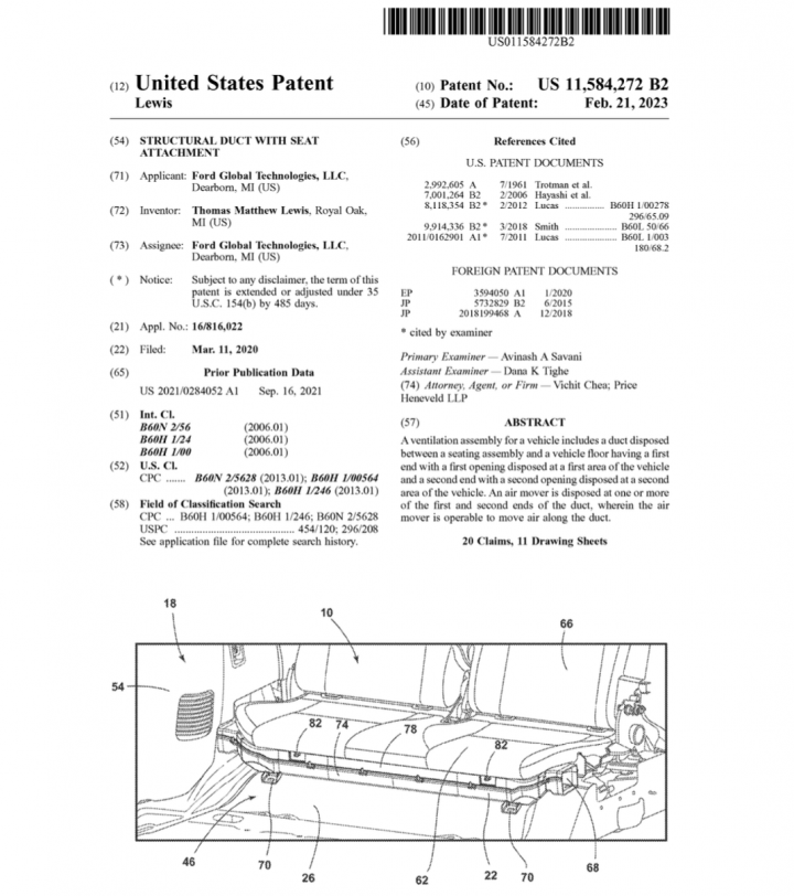 Ford Patent Rear Seat HVAC System For Third Row