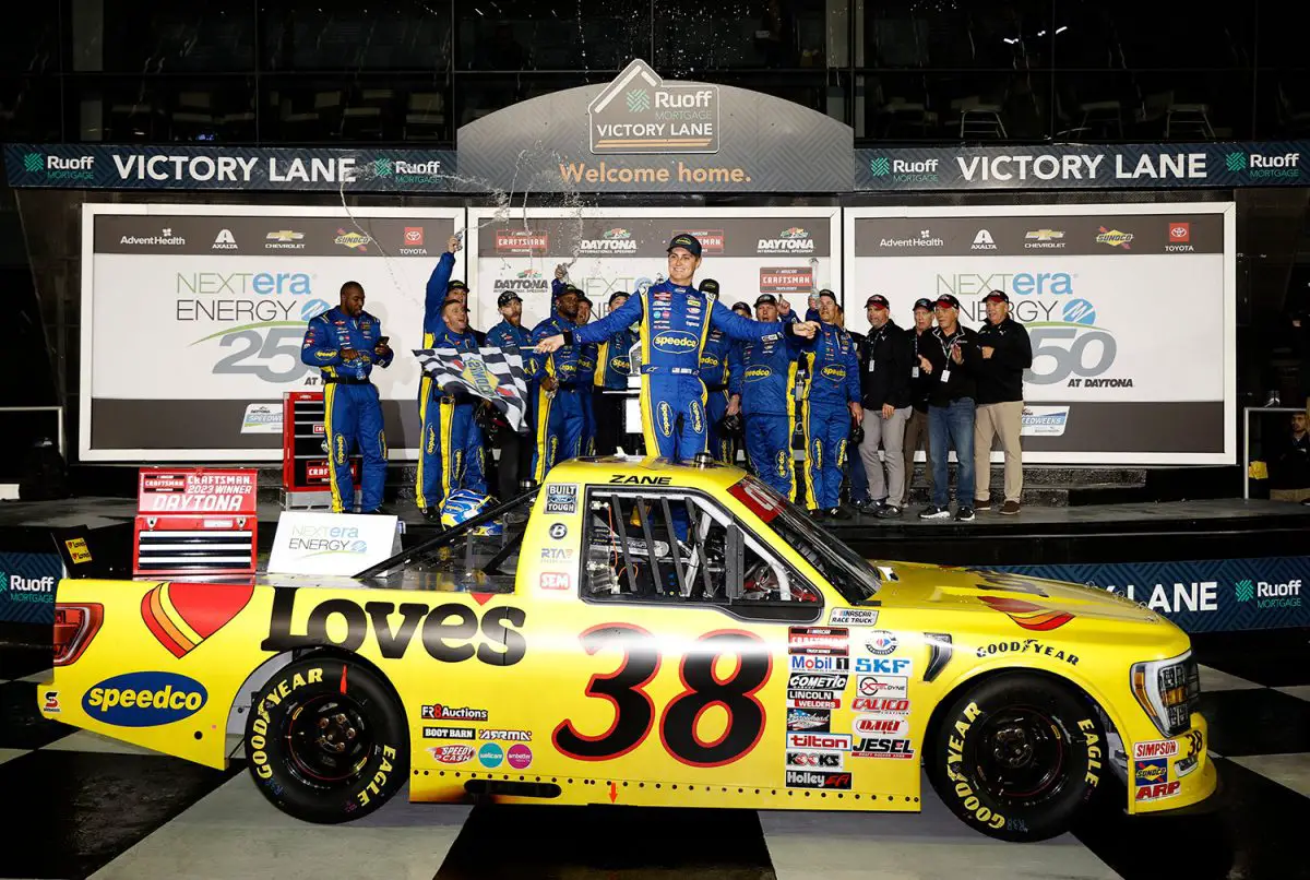 No. 38 NASCAR Ford F-150 Wins Shortened Daytona 2023: Video