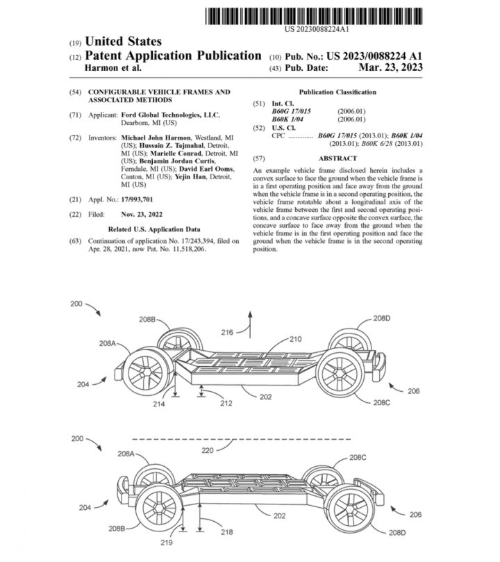 Ford Patent Configurable Vehicle Frames