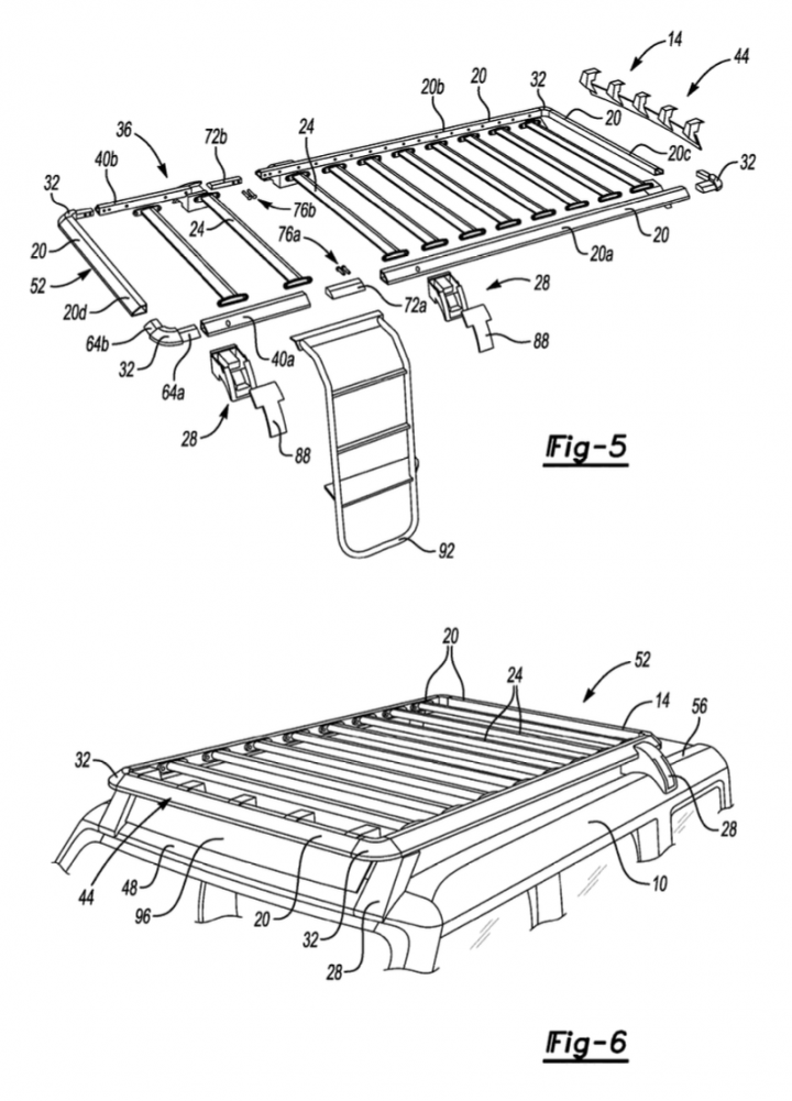 Ford Patent Modular Roof Rack