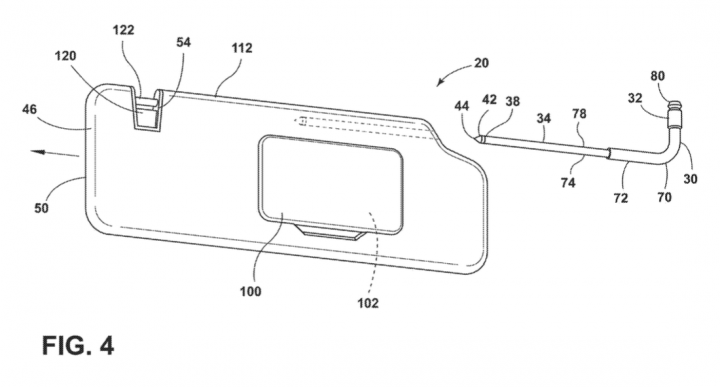 Ford Patent Sun Visors With Window Breaking Tool