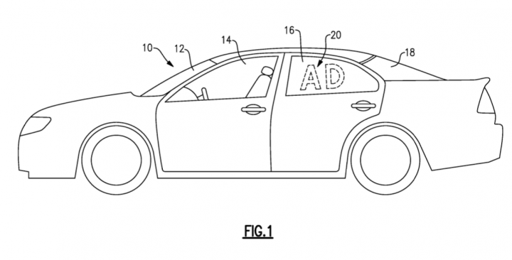 Ford Patent Automotive Glass Display