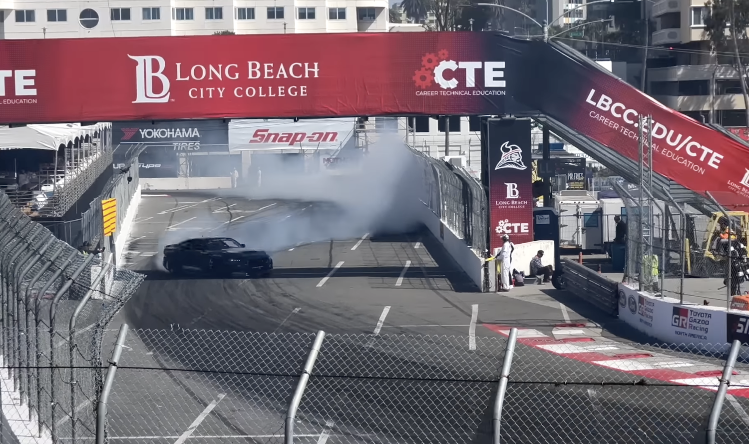 Watch an 1,100-HP Ford Mustang Ride the Wall in Wild Formula Drift Crash