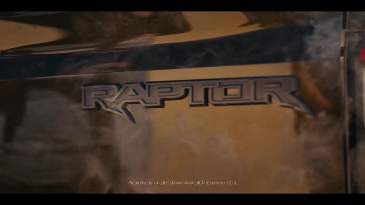 2024 Ford Ranger Raptor tailgate close up of the emblem