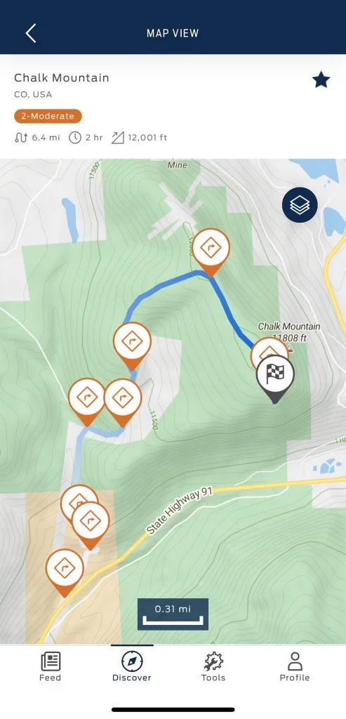 Ford Bronco Trail App Off-Road Trail View