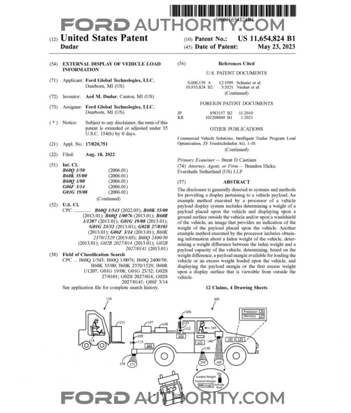 Ford Patent External Display For Payloads