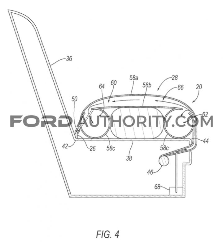 Ford Patent Seats With Inflatable Blankets