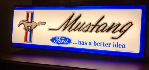 Illuminated Ford Mustang Sign Auction