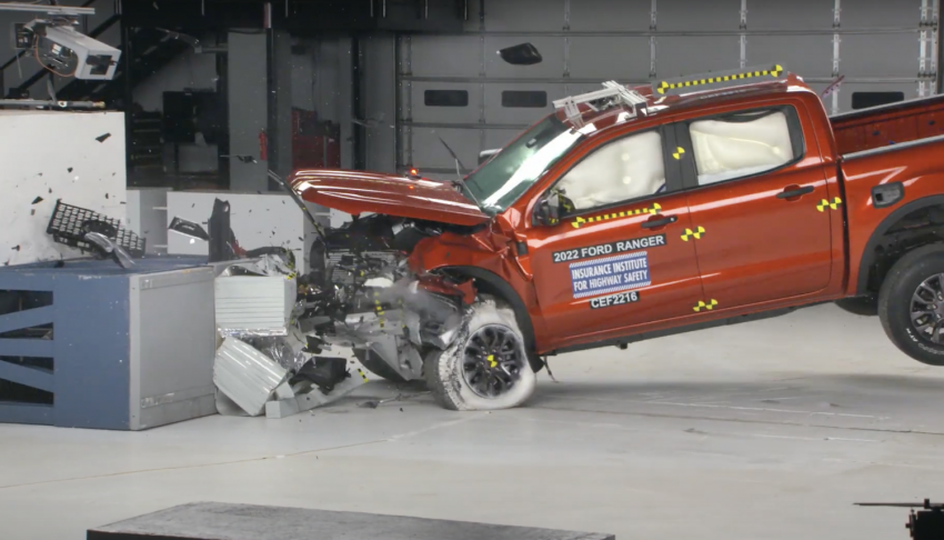2022 Ford Ranger IIHS Side Impact Evaluation Test -Exterior 001 - Side