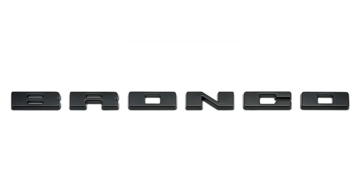 Ford Bronco Black Grille Lettering Overlay Kit