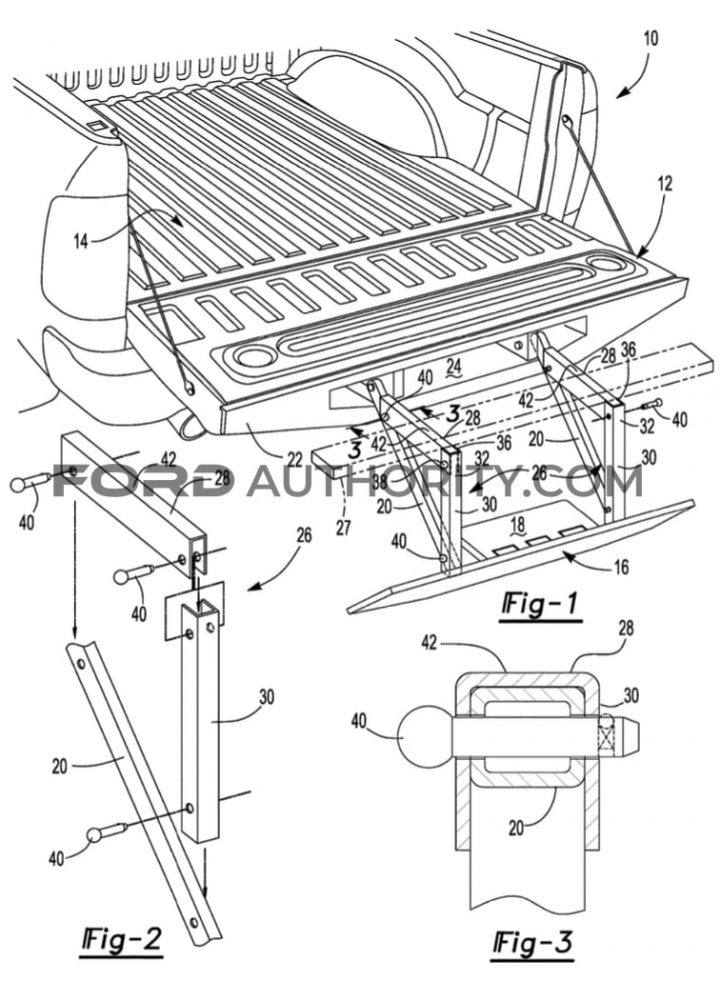 Ford Patent Integrated Tailgate Step Attachments