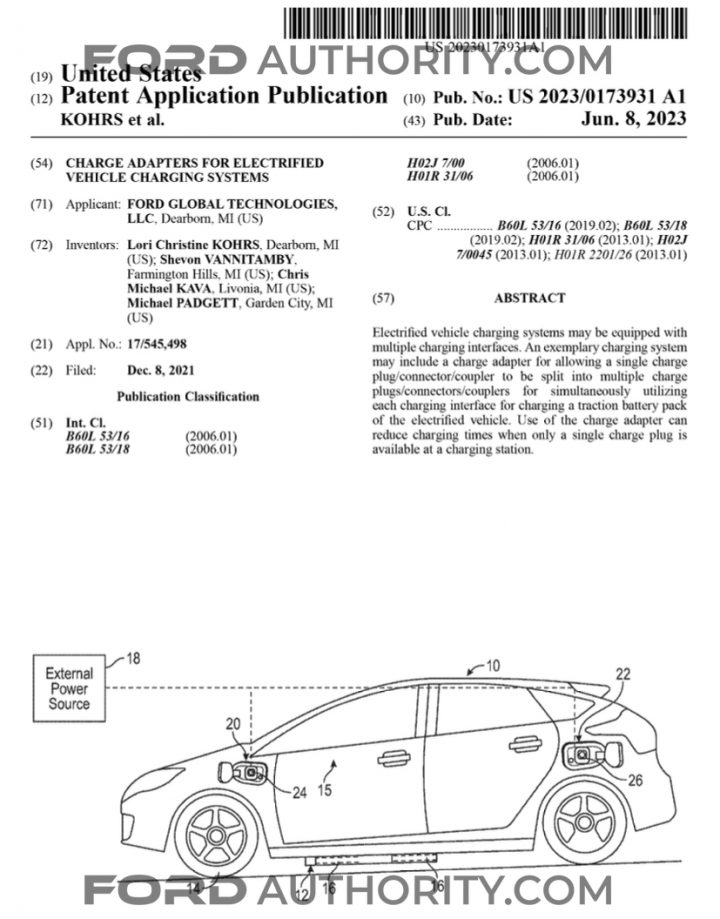 Ford Patent Multi-Port Adapter For EV and PHEV Models