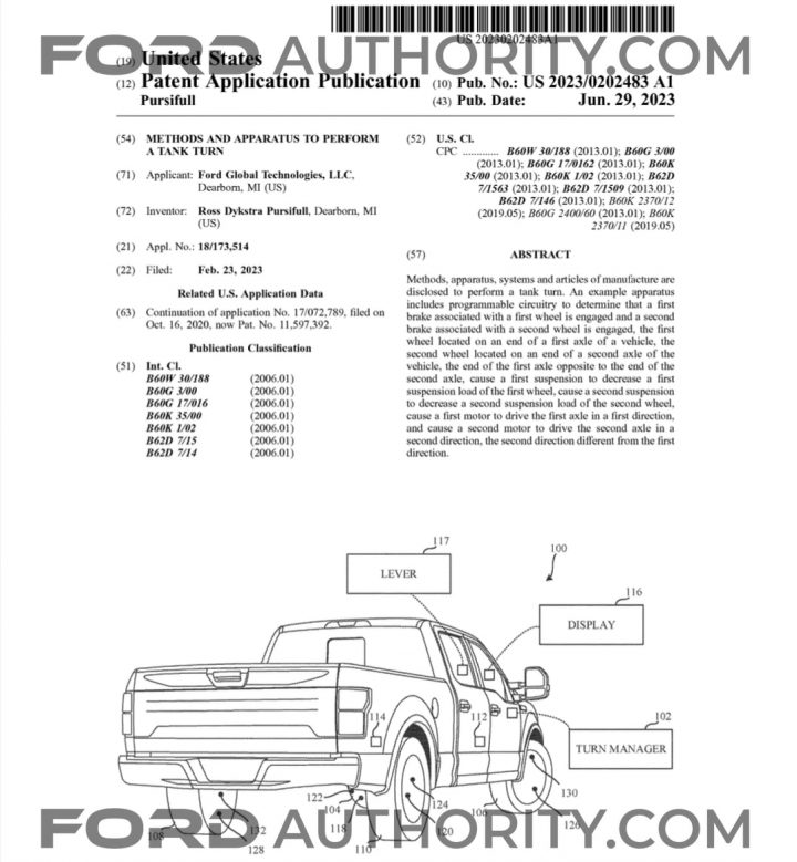 Updated Ford Tank Turn Patent