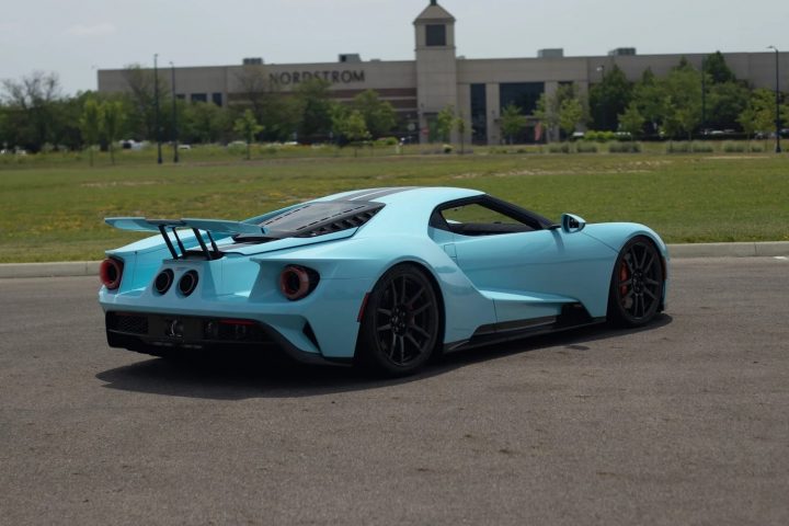 Heritage Blue 2019 Ford GT Carbon Series With 3K Miles - Exterior 002 - Rear Three Quarters