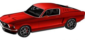Brand New Muscle Car Ford Mustang Continuation Rendering - Exterior 001 - Front Three Quarters