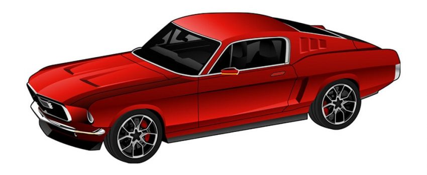 Brand New Muscle Car Ford Mustang Continuation Rendering - Exterior 001 - Front Three Quarters