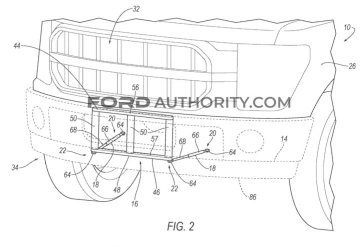 Ford Patent Downwardly Deployable Bumpers