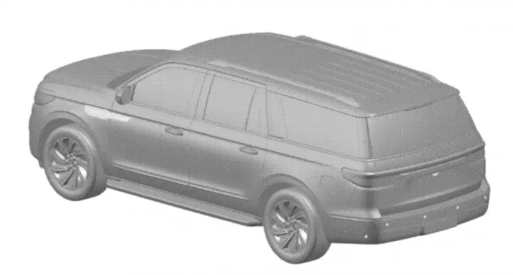 Refreshed Lincoln Navigator Die-Cast Patent - Exterior 004 - Rear Three Quarters