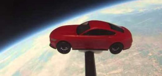 2015 Ford Mustang Launched Into Space - Exterior 001 - Side