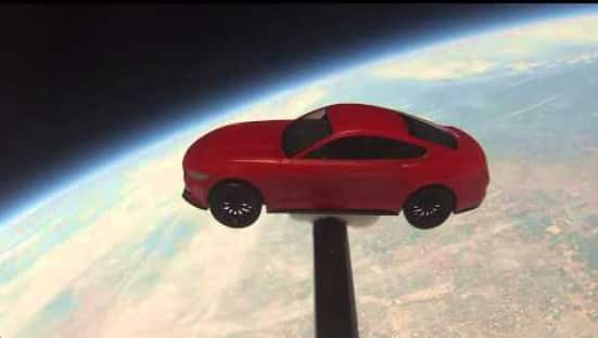2015 Ford Mustang Launched Into Space - Exterior 001 - Side