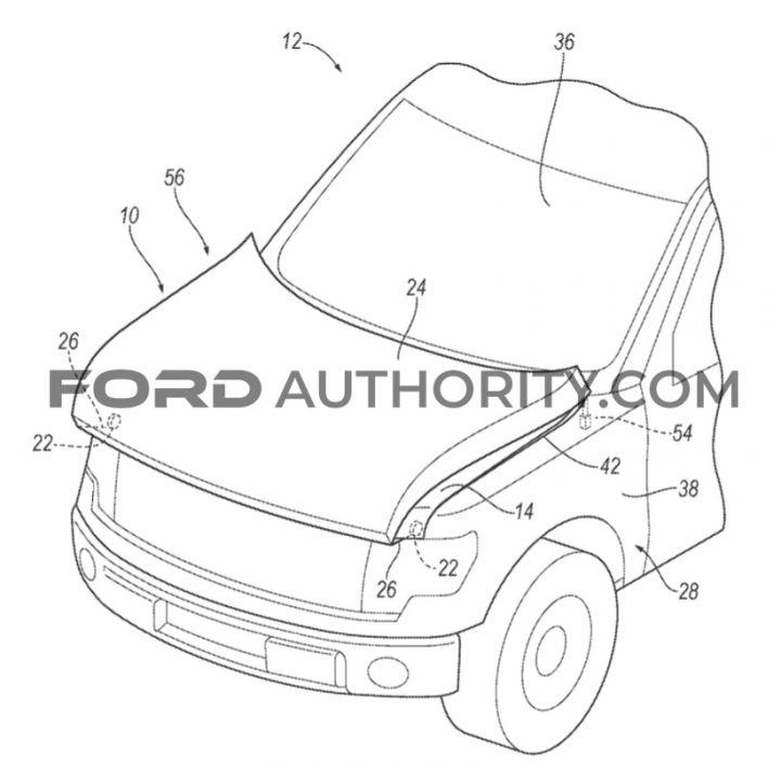 Ford Patent Hood Mounted Airbag