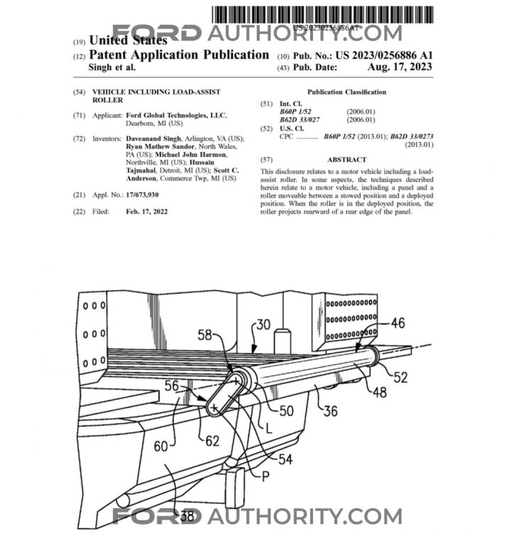 Ford Patent Load Assist Roller