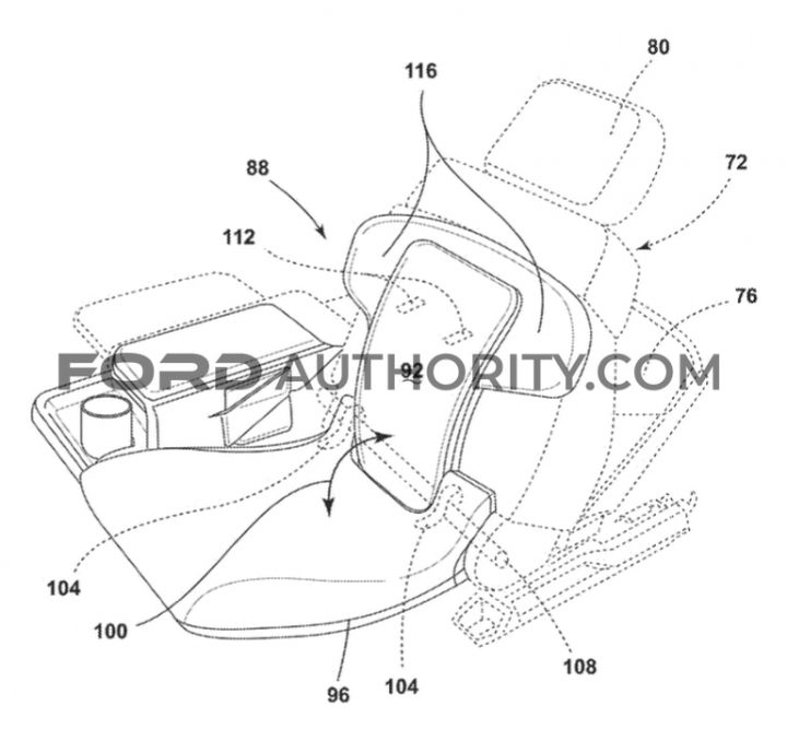 Ford Patent Seat-Mounted Work Surface 003