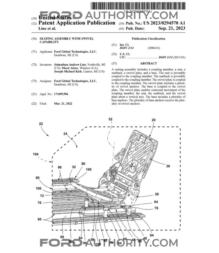 Ford Patent Swiveling Seats