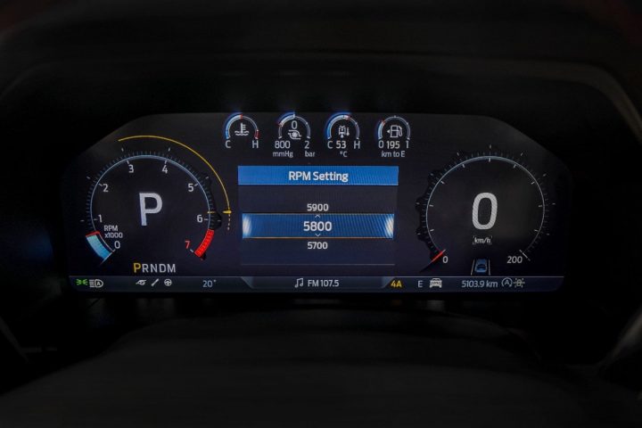 Ford Ranger Raptor Performance Shift Indicator Australia Digital Instrument Cluster 002