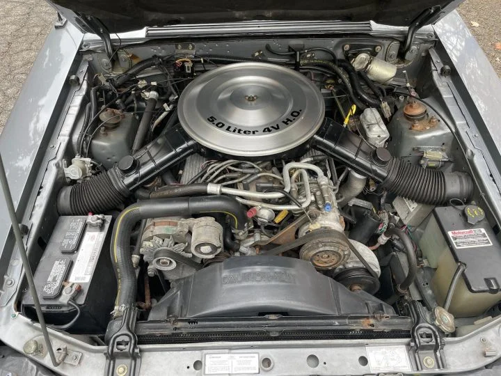 1985 Ford Mustang GT Convertible With 8K Miles - Engine Bay 001