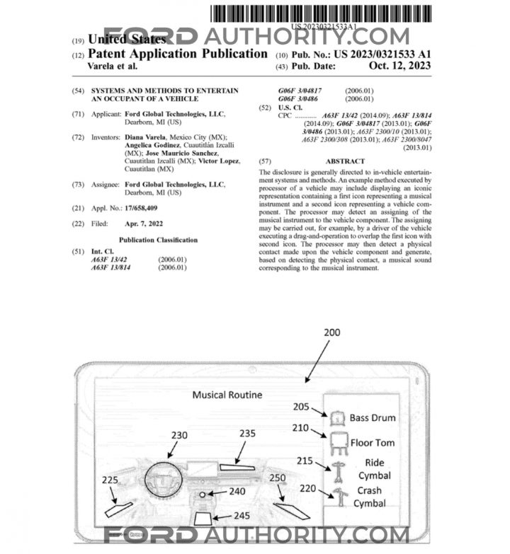 Ford Patent In Vehicle Gaming System