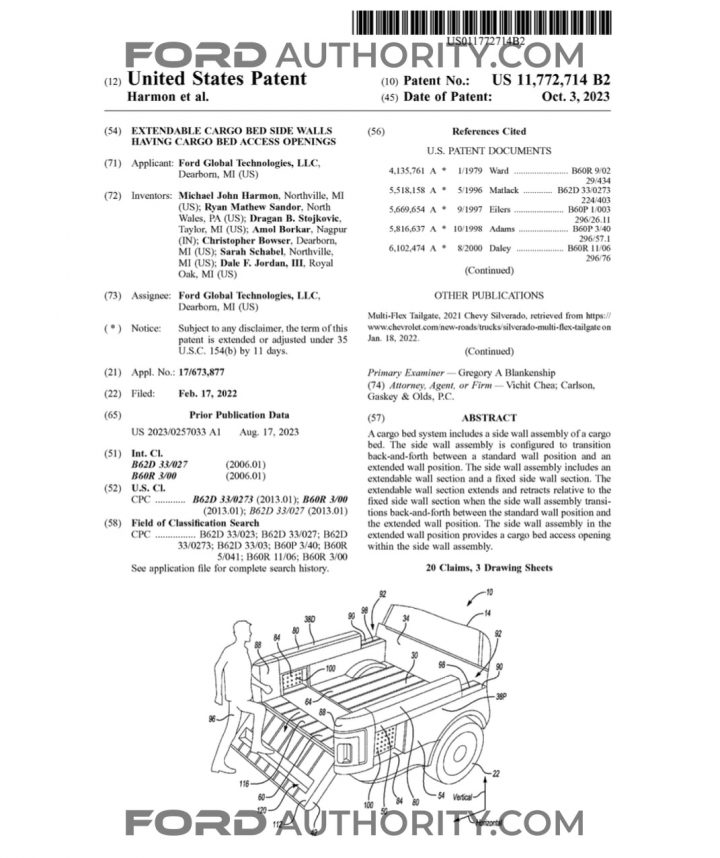 Ford Patent Special Access Openings