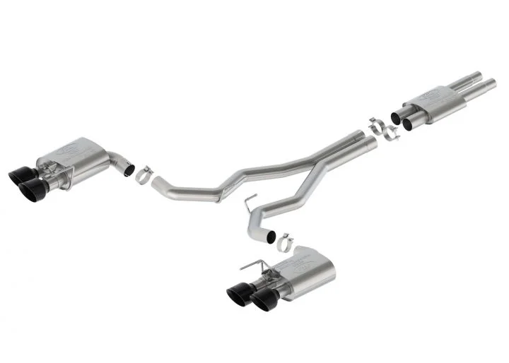 2024 Ford Mustang Dark Horse Sport Active Cat-Back Exhaust System With Black Tips