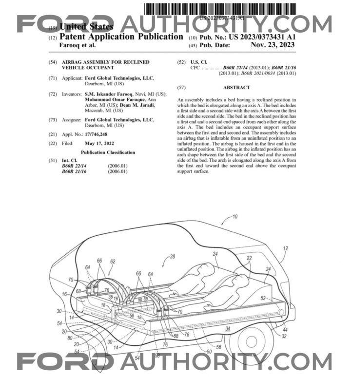 Ford Patent Reclined Vehicle Occupant Airbag