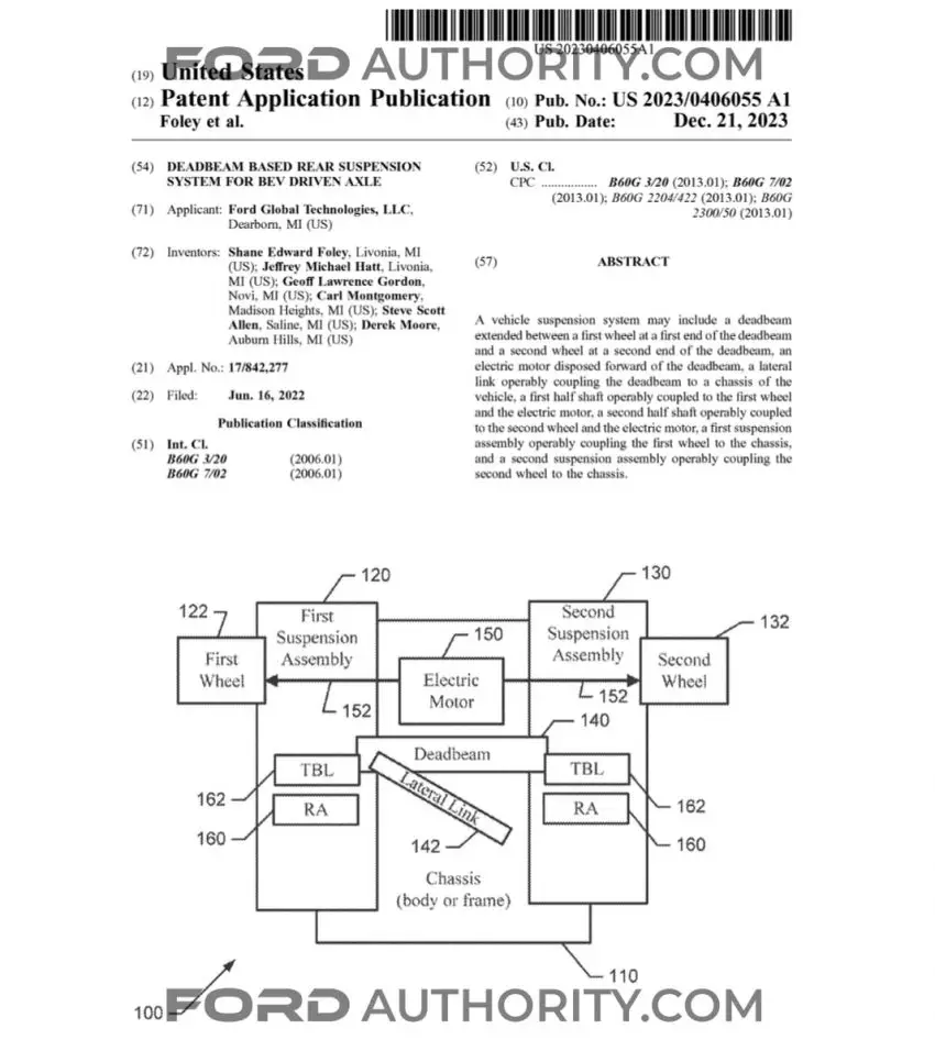 Future Ford EVs Could Get Deadbeam Based Rear Suspension