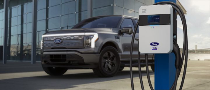 50 Percent Of Ford Dealers Opt Out Of EV Sales For 2024   Ford Pro And Xcel Energy EV Charging Ports Press Photos 001 F 150 Lightning Charger 720x309 