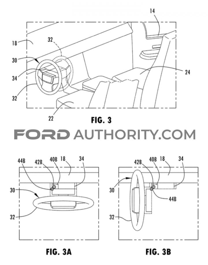 Ford Patent Steering Wheel Assist Handle