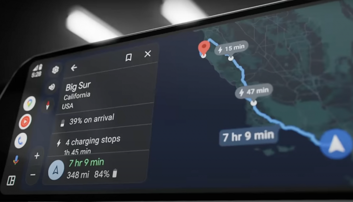 Google Built-In Android Auto EV Routing Feature
