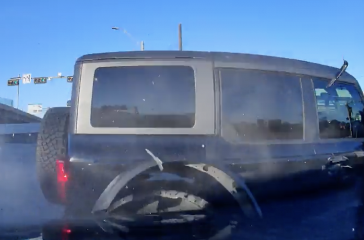 Ford Bronco Crashes Into Mazda 3 - Exterior 002 - Side