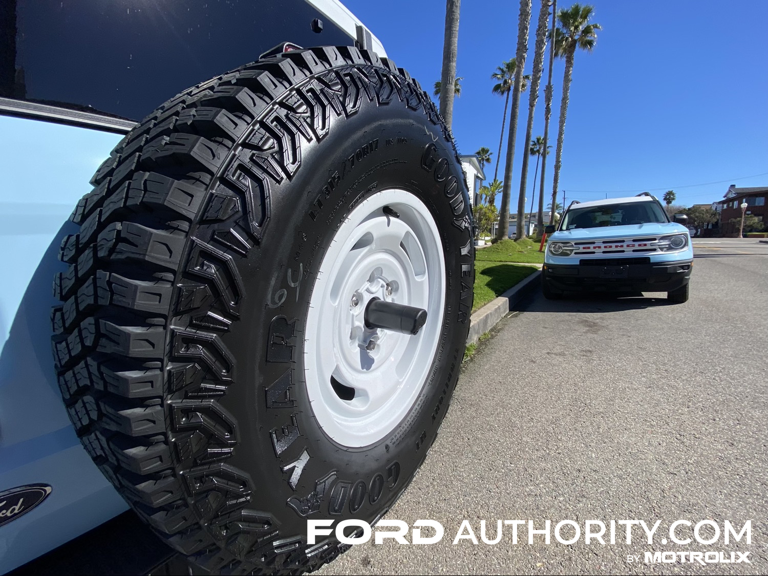 Robin's Egg Ford Bronco Heritage SUVs Hanging Out: Photos